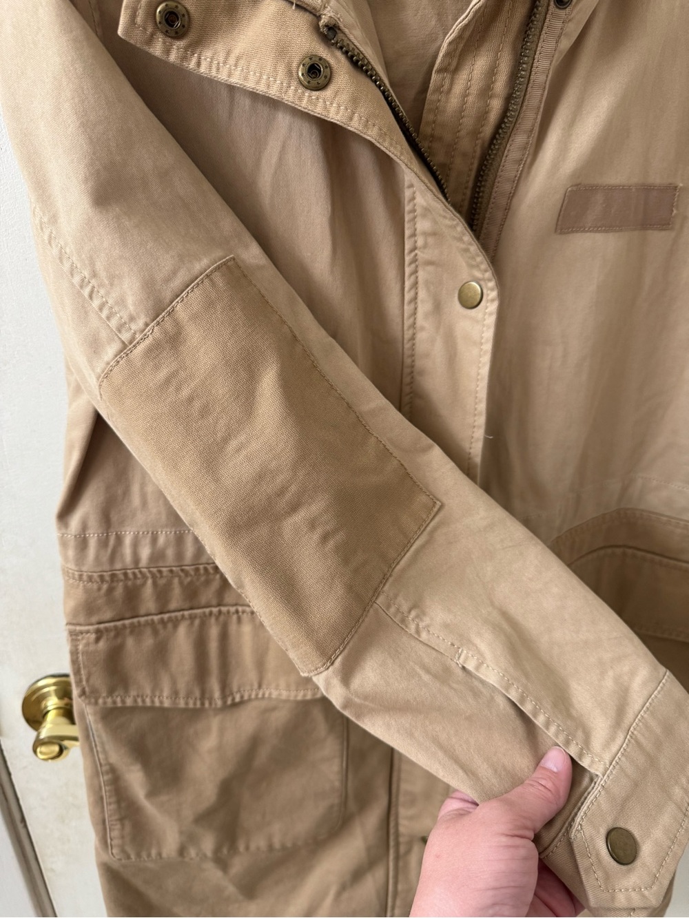 GAP Women's Tan Hooded Utility Jacket - Picture 3 of 8